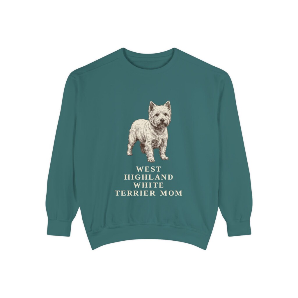 West Highland White Terrier Mom Sweatshirt, Vintage Dog Sketch Crewneck, Dog Mom Gift