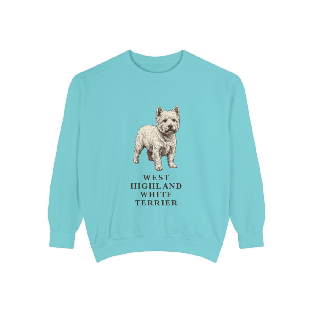 West Highland White Terrier Sweatshirt, Vintage Dog Sketch Crewneck, Dog Lover Gift