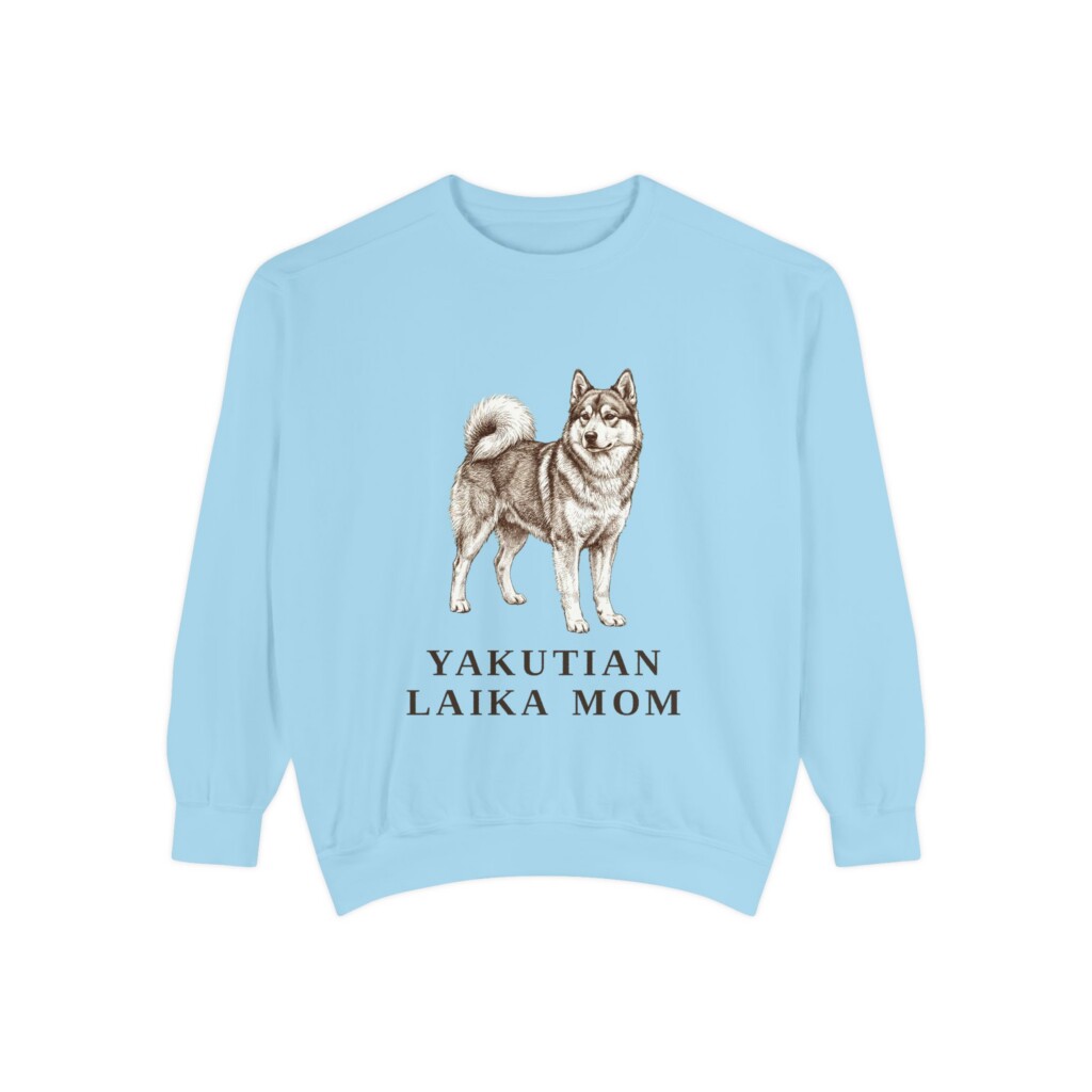 Yakutian Laika Mom Sweatshirt, Vintage Dog Sketch Crewneck, Dog Mom Gift
