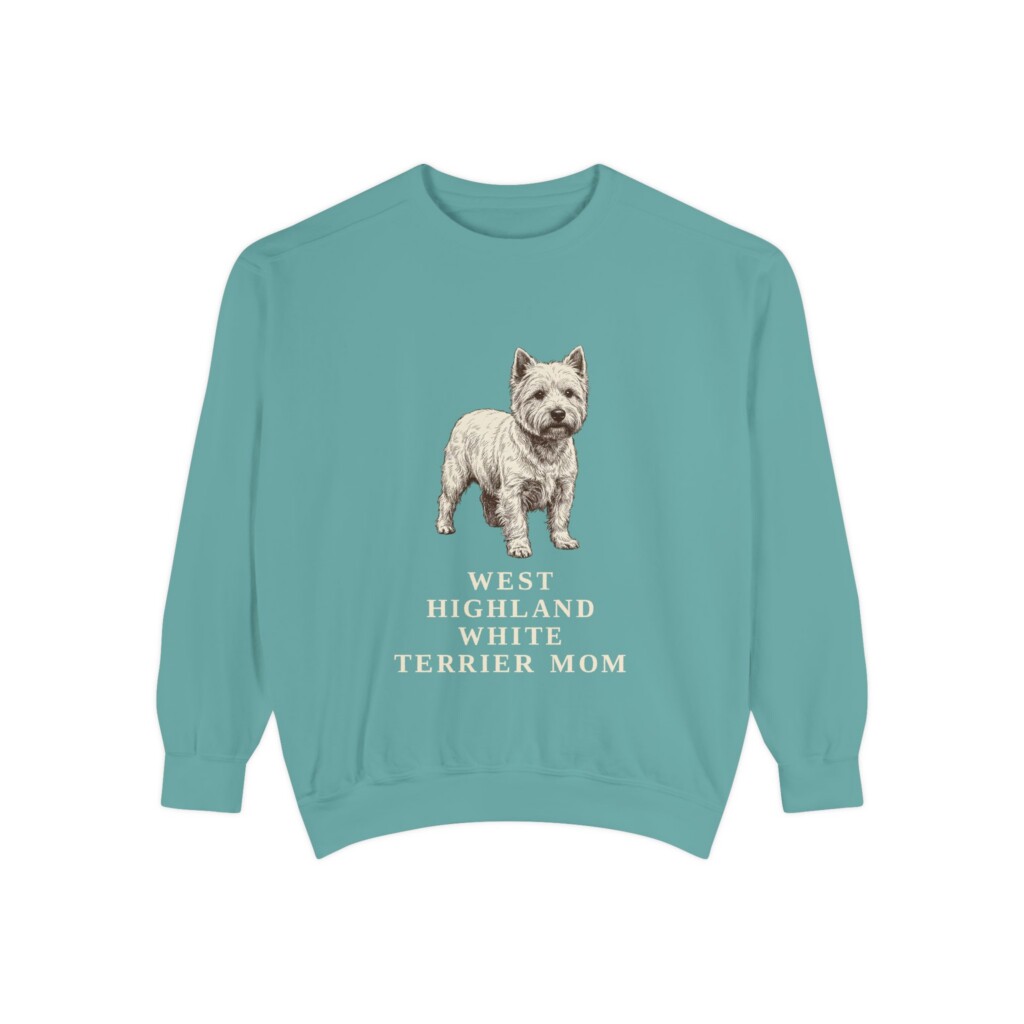 West Highland White Terrier Mom Sweatshirt, Vintage Dog Sketch Crewneck, Dog Mom Gift