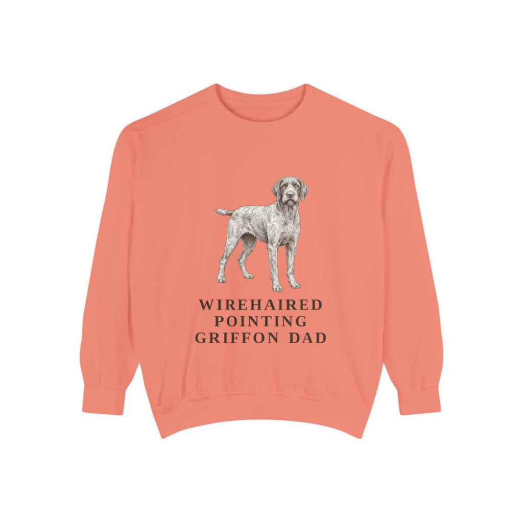 Wirehaired Pointing Griffon Dad Sweatshirt, Vintage Dog Sketch Crewneck, Dog Dad Gift