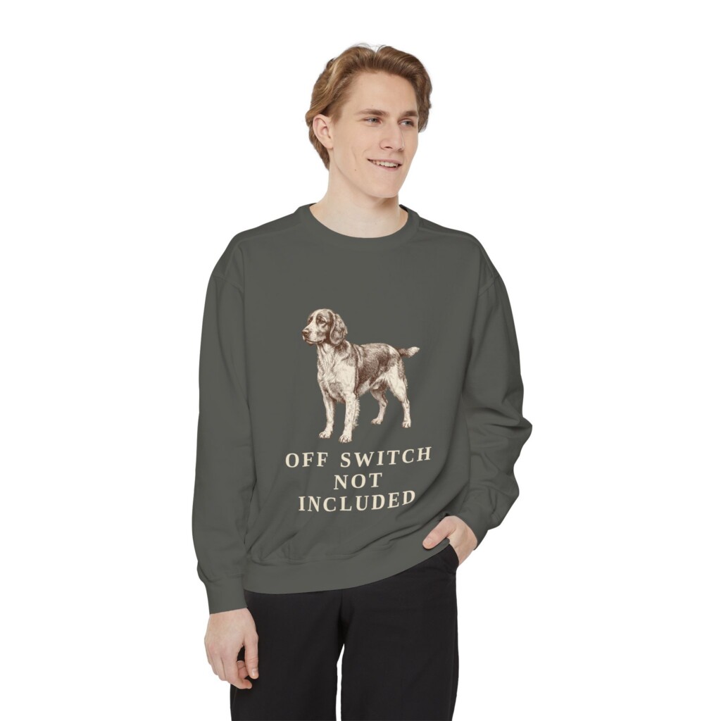 Welsh Springer Spaniel Humor Sweatshirt, Vintage Dog Sketch Crewneck, Dog Humor Gift