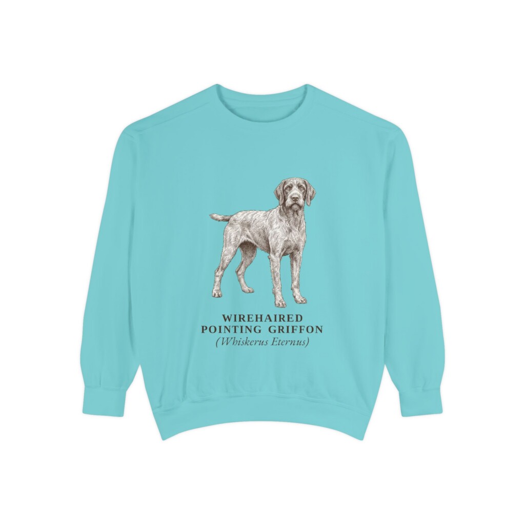 Wirehaired Pointing Griffon Latin Sweatshirt, Vintage Dog Sketch Crewneck, Dog Latin Gift