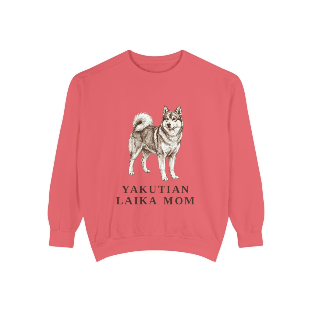 Yakutian Laika Mom Sweatshirt, Vintage Dog Sketch Crewneck, Dog Mom Gift