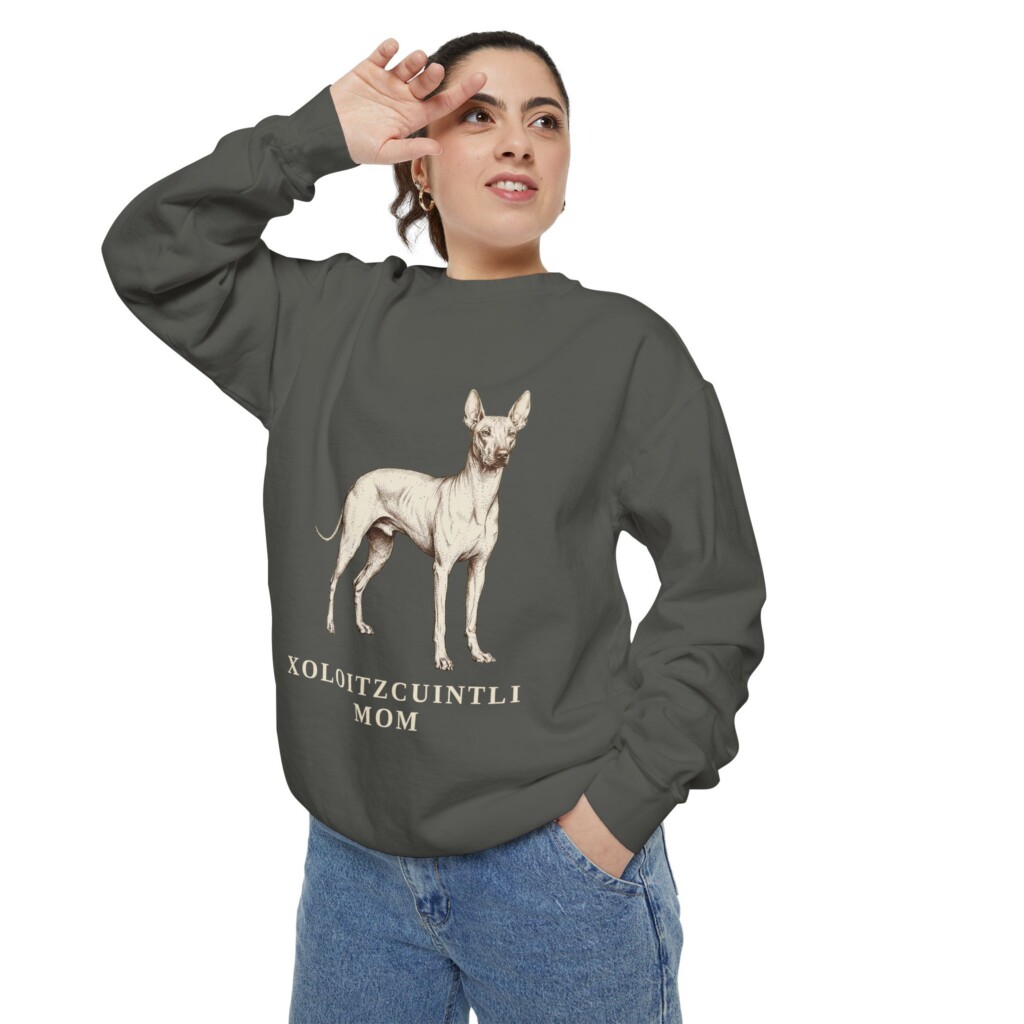 Xoloitzcuintli Mom Sweatshirt, Vintage Dog Sketch Crewneck, Dog Mom Gift
