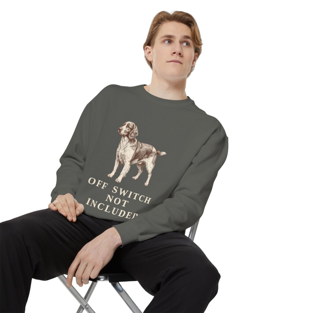 Welsh Springer Spaniel Humor Sweatshirt, Vintage Dog Sketch Crewneck, Dog Humor Gift