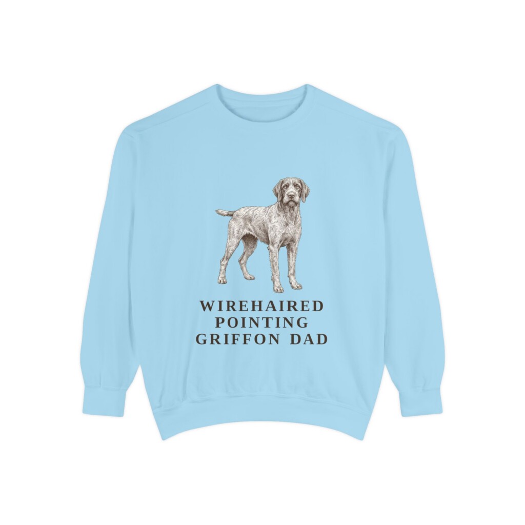 Wirehaired Pointing Griffon Dad Sweatshirt, Vintage Dog Sketch Crewneck, Dog Dad Gift
