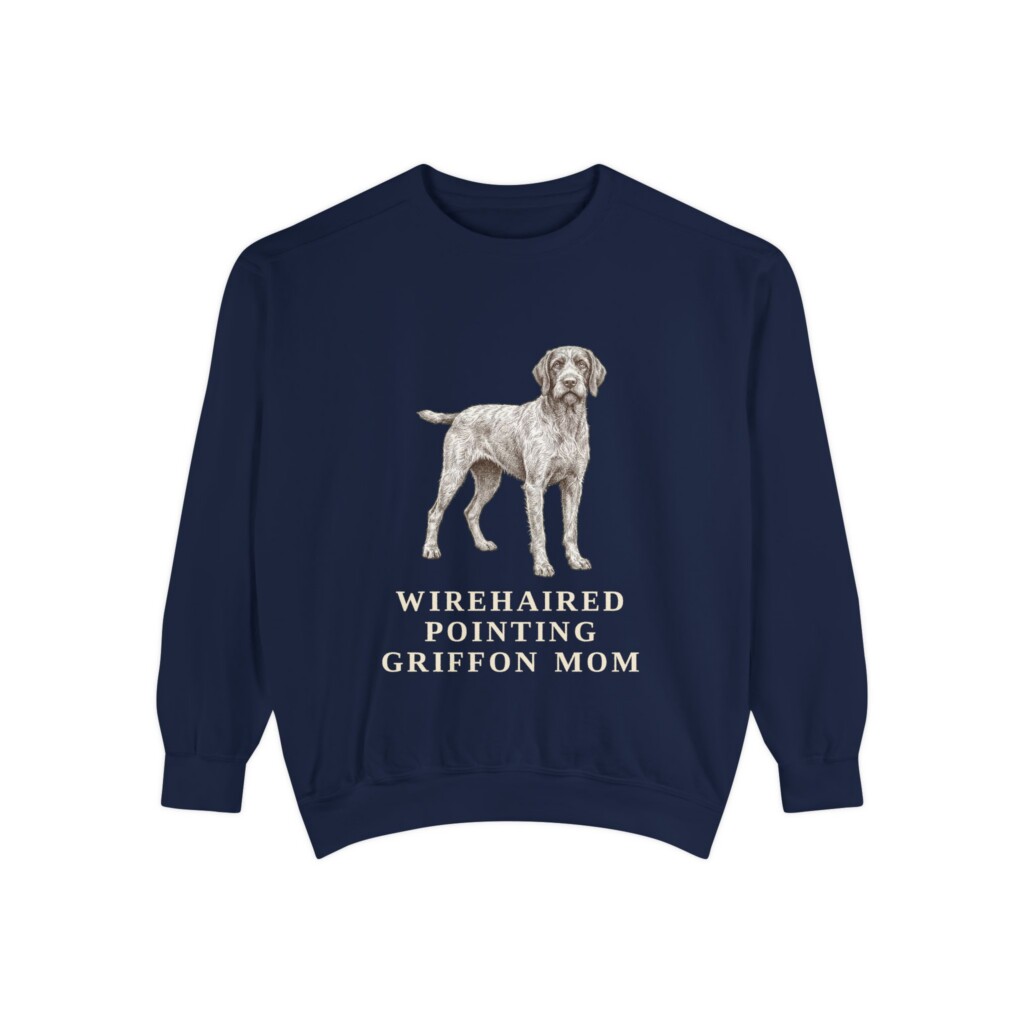 Wirehaired Pointing Griffon Mom Sweatshirt, Vintage Dog Sketch Crewneck, Dog Mom Gift