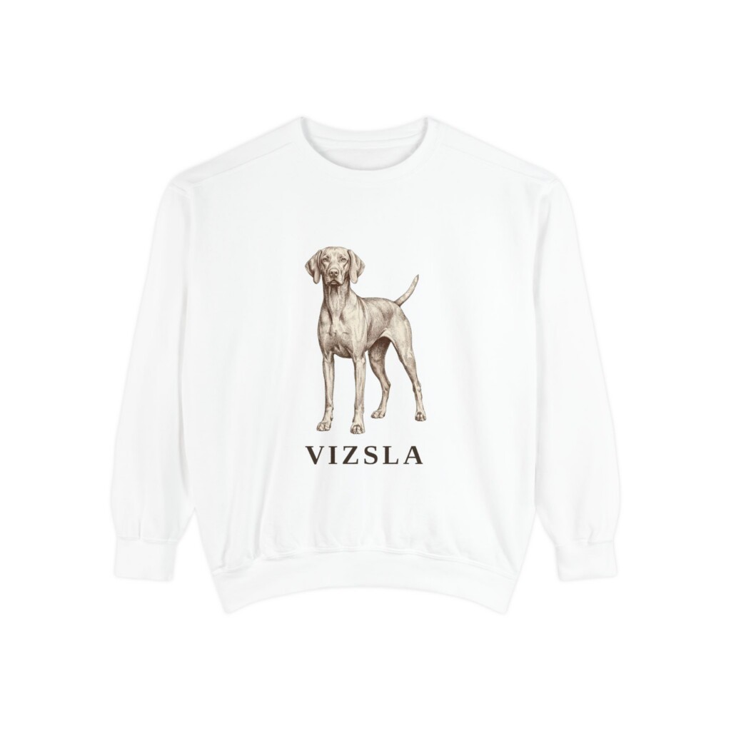 Vizsla Sweatshirt, Vintage Dog Sketch Crewneck, Dog Lover Gift