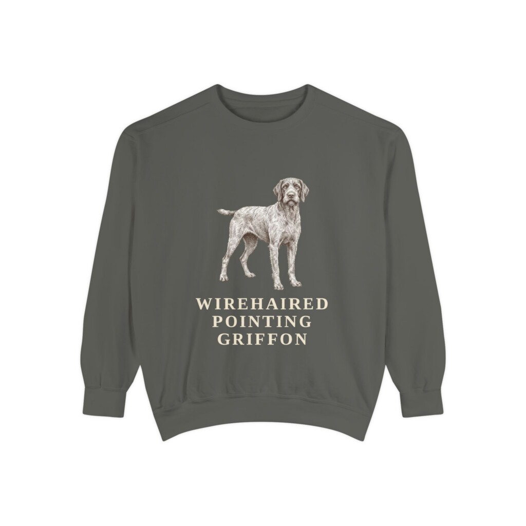 Wirehaired Pointing Griffon Sweatshirt, Vintage Dog Sketch Crewneck, Dog Lover Gift