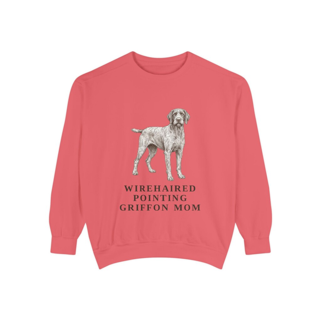 Wirehaired Pointing Griffon Mom Sweatshirt, Vintage Dog Sketch Crewneck, Dog Mom Gift