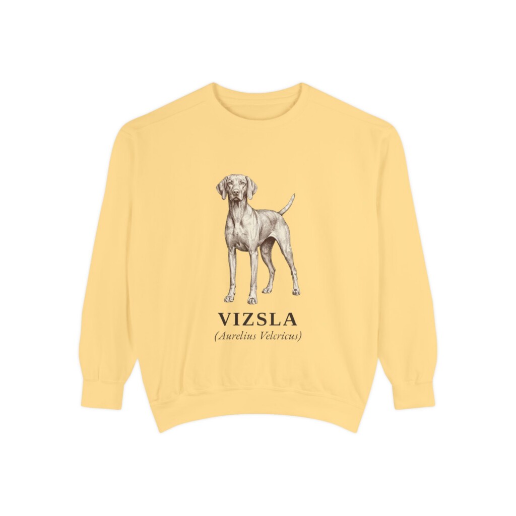 Vizsla Latin Sweatshirt, Vintage Dog Sketch Crewneck, Dog Latin Gift