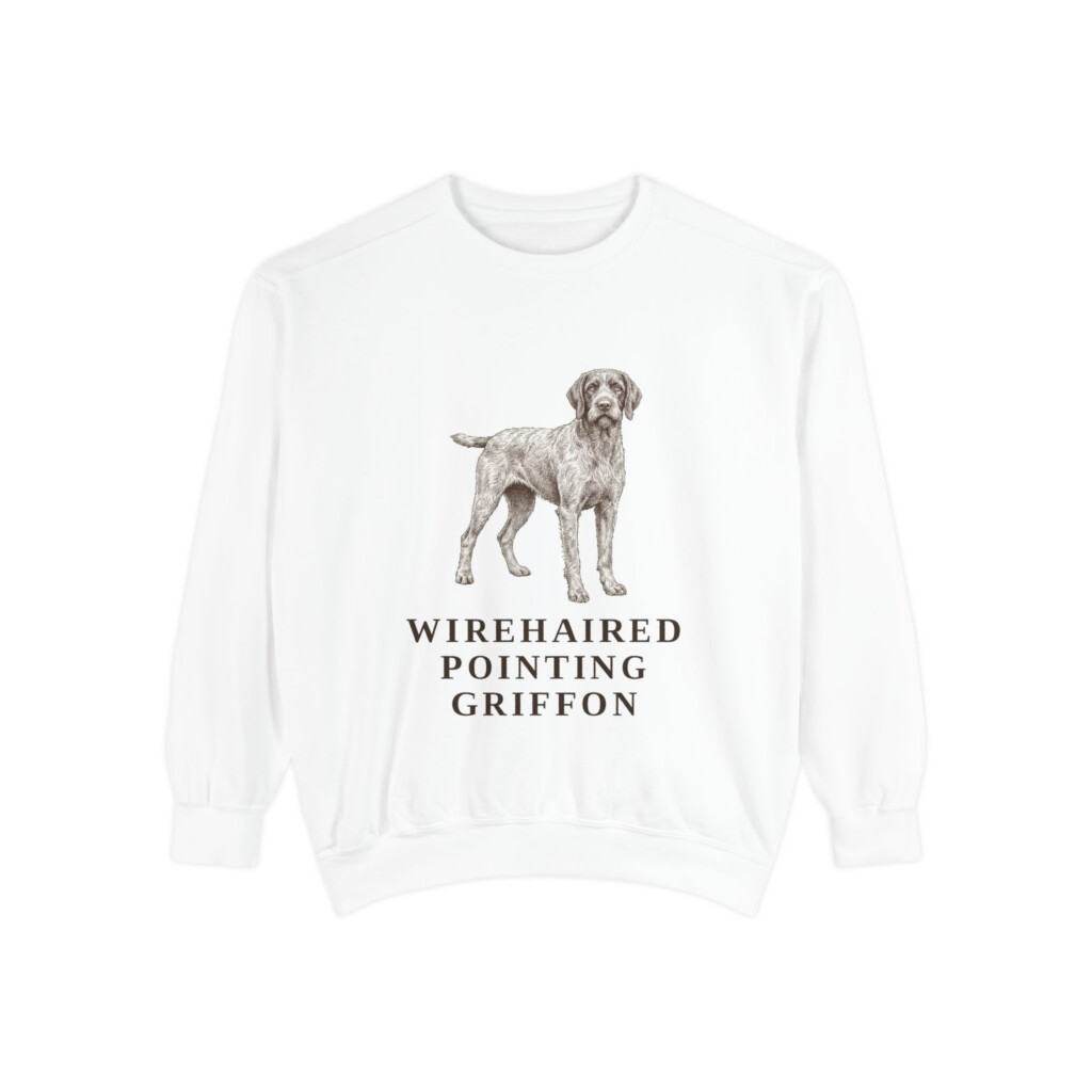 Wirehaired Pointing Griffon Sweatshirt, Vintage Dog Sketch Crewneck, Dog Lover Gift