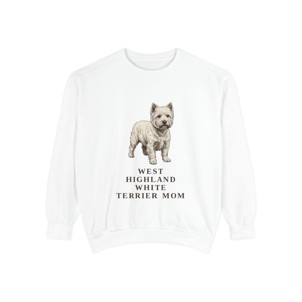 West Highland White Terrier Mom Sweatshirt, Vintage Dog Sketch Crewneck, Dog Mom Gift