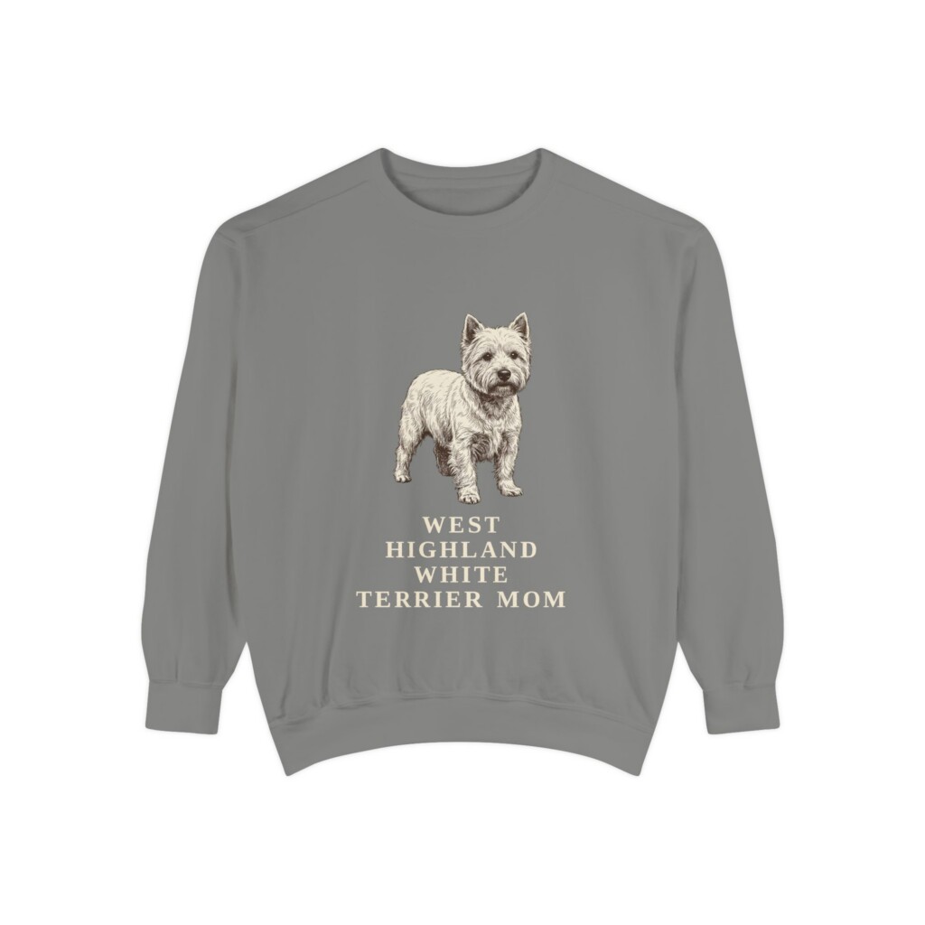 West Highland White Terrier Mom Sweatshirt, Vintage Dog Sketch Crewneck, Dog Mom Gift