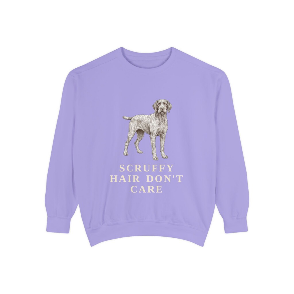 Wirehaired Pointing Griffon Humor Sweatshirt, Vintage Dog Sketch Crewneck, Dog Humor Gift