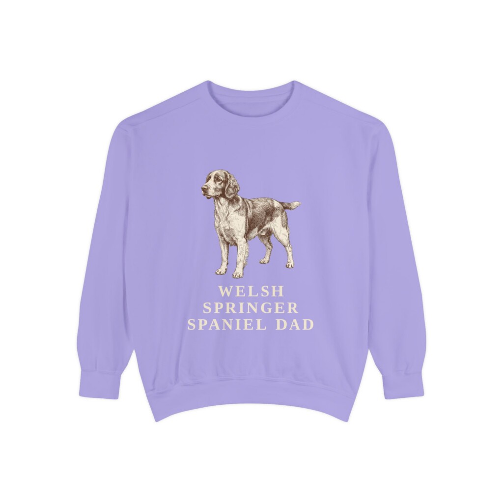 Welsh Springer Spaniel Dad Sweatshirt, Vintage Dog Sketch Crewneck, Dog Dad Gift