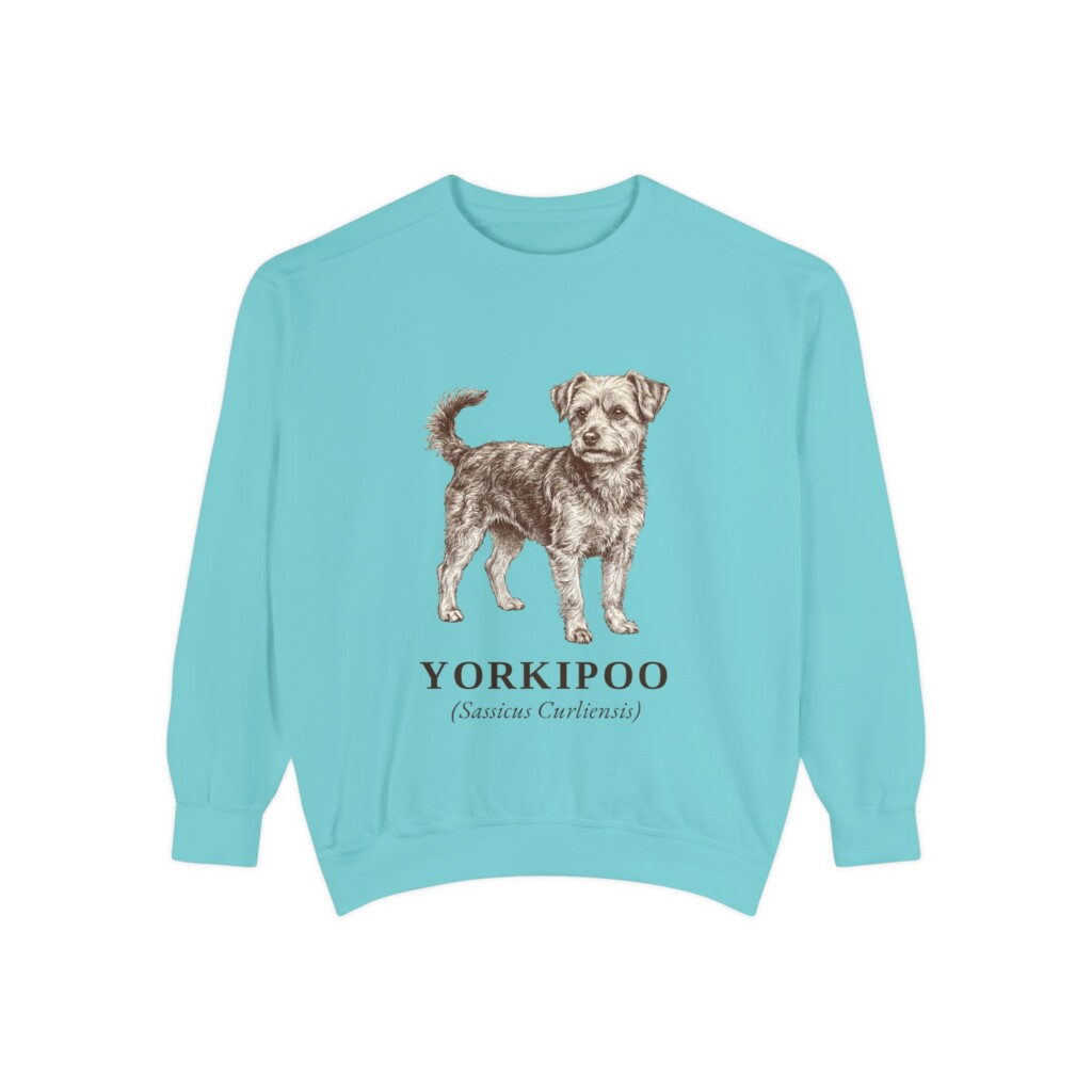 Yorkipoo Latin Sweatshirt, Vintage Dog Sketch Crewneck, Dog Latin Gift