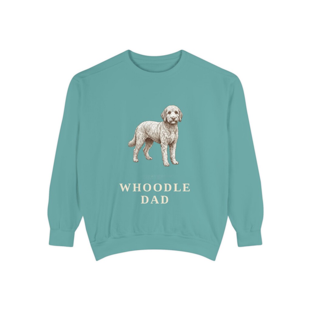 Whoodle Dad Sweatshirt, Vintage Dog Sketch Crewneck, Dog Dad Gift