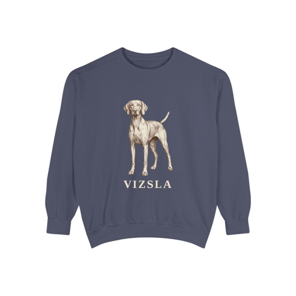 Vizsla Sweatshirt, Vintage Dog Sketch Crewneck, Dog Lover Gift