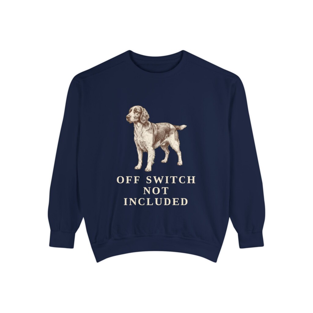 Welsh Springer Spaniel Humor Sweatshirt, Vintage Dog Sketch Crewneck, Dog Humor Gift