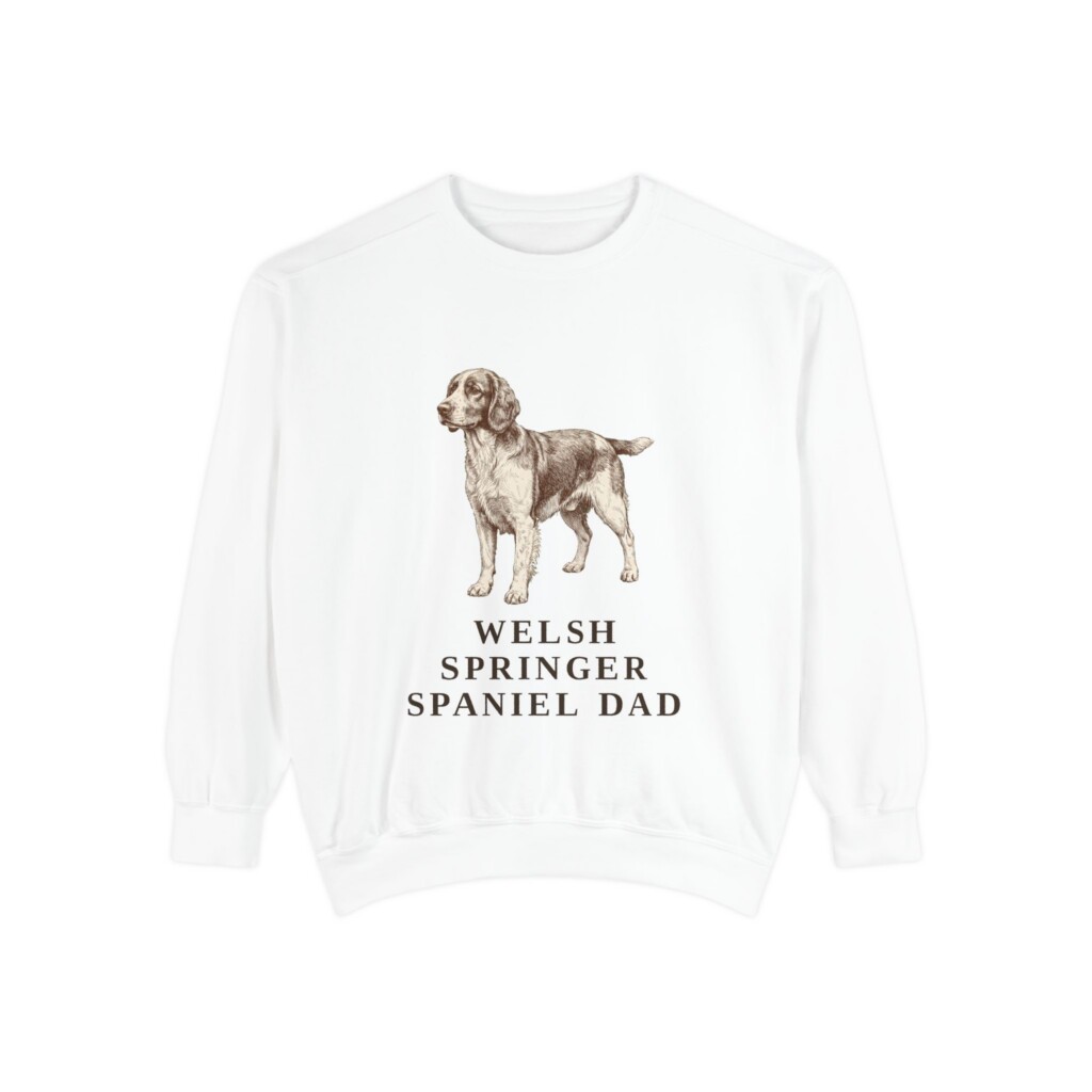 Welsh Springer Spaniel Dad Sweatshirt, Vintage Dog Sketch Crewneck, Dog Dad Gift