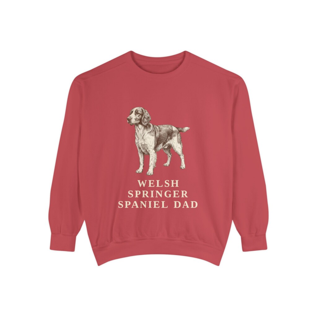 Welsh Springer Spaniel Dad Sweatshirt, Vintage Dog Sketch Crewneck, Dog Dad Gift