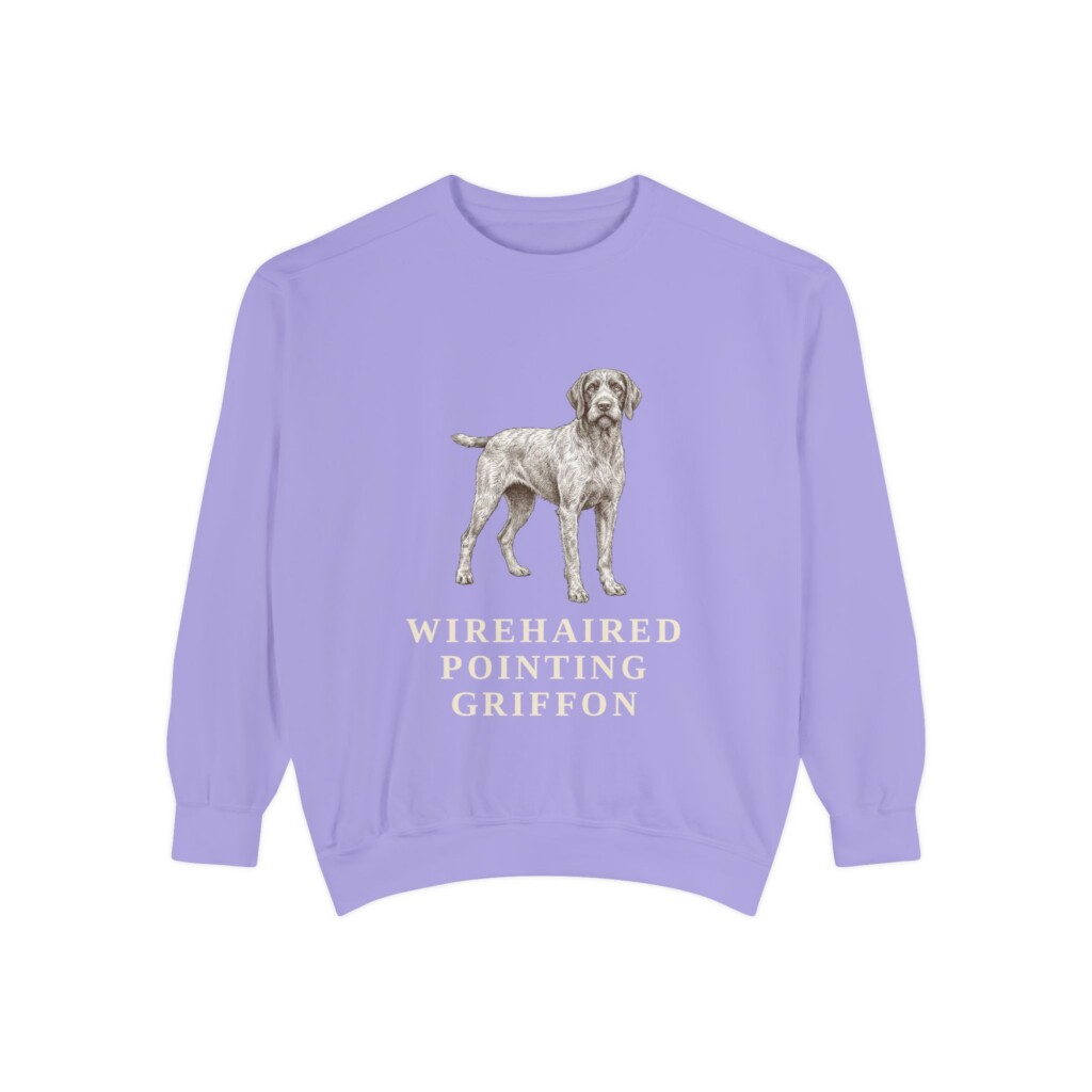 Wirehaired Pointing Griffon Sweatshirt, Vintage Dog Sketch Crewneck, Dog Lover Gift