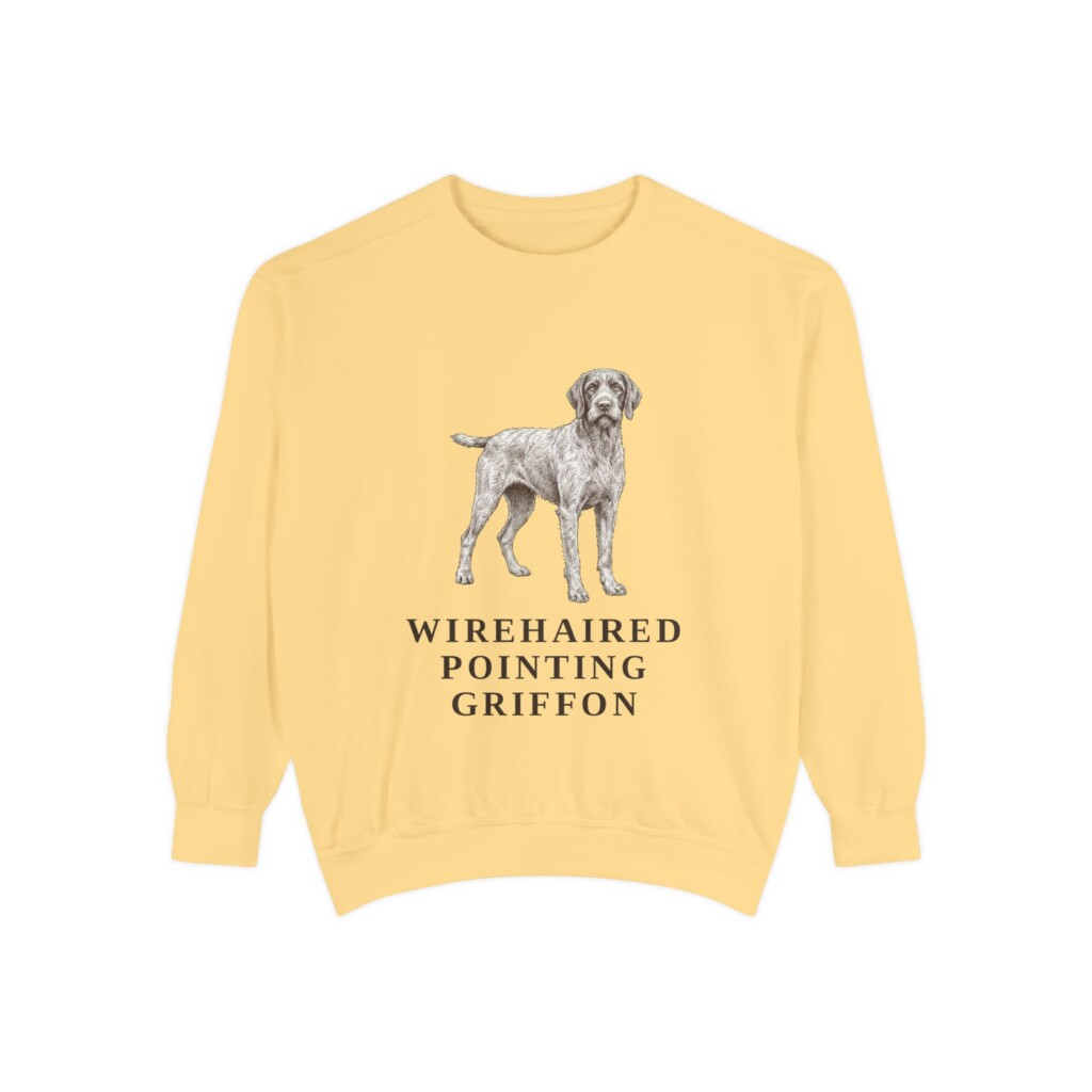 Wirehaired Pointing Griffon Sweatshirt, Vintage Dog Sketch Crewneck, Dog Lover Gift