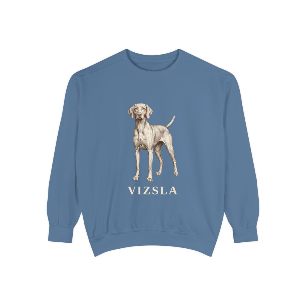 Vizsla Sweatshirt, Vintage Dog Sketch Crewneck, Dog Lover Gift