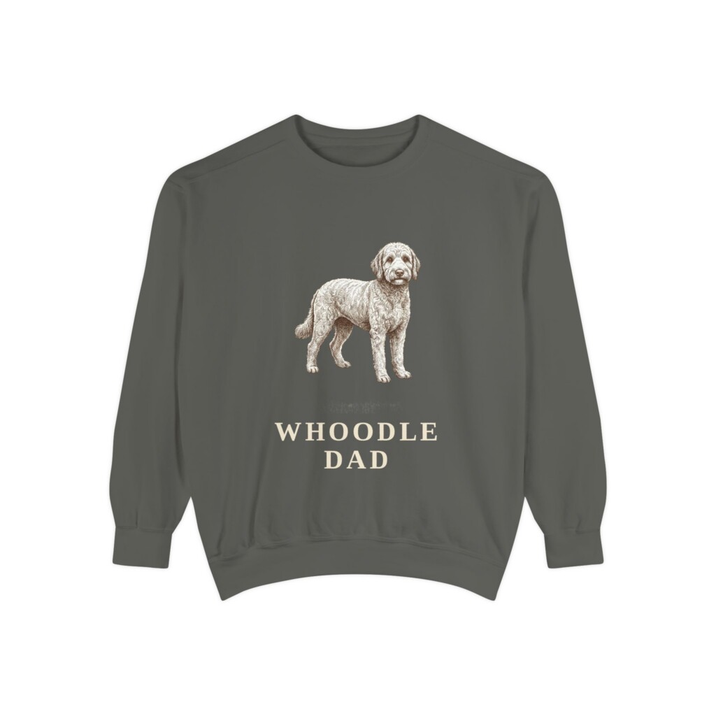 Whoodle Dad Sweatshirt, Vintage Dog Sketch Crewneck, Dog Dad Gift