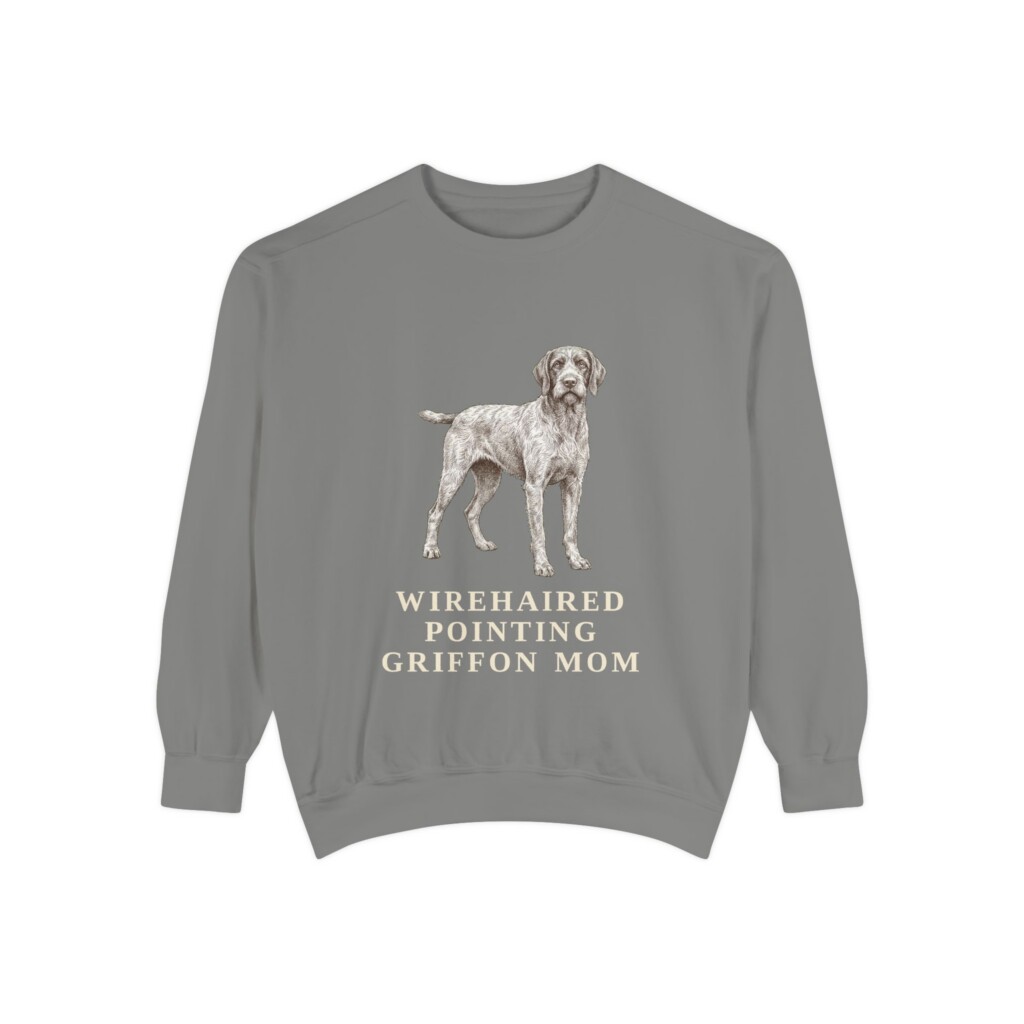 Wirehaired Pointing Griffon Mom Sweatshirt, Vintage Dog Sketch Crewneck, Dog Mom Gift