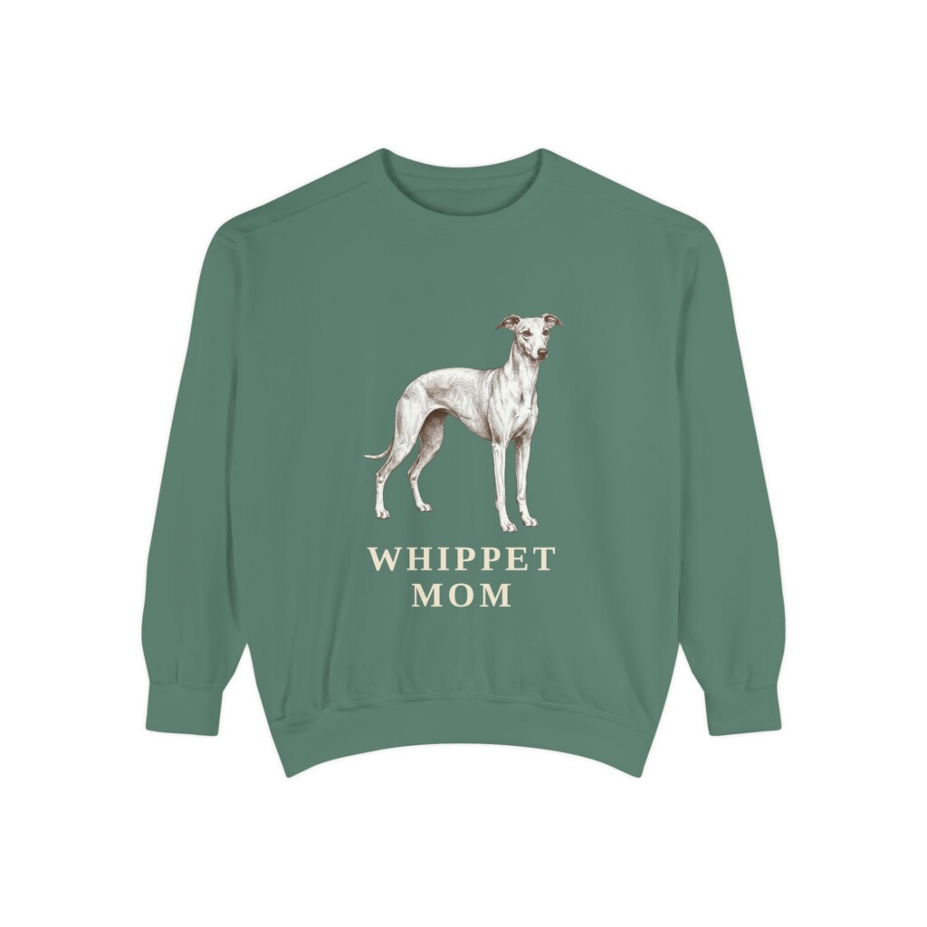 6393813888790436973_2048.jpeg Whippet Mom Sweatshirt, Vintage Dog Sketch Crewneck, Dog Mom Gift