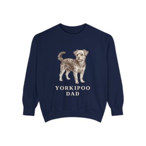 Yorkipoo Dad Sweatshirt, Vintage Dog Sketch Crewneck, Dog Dad Gift
