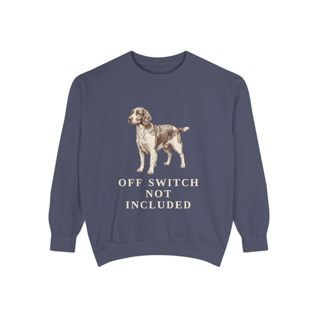 Welsh Springer Spaniel Humor Sweatshirt, Vintage Dog Sketch Crewneck, Dog Humor Gift
