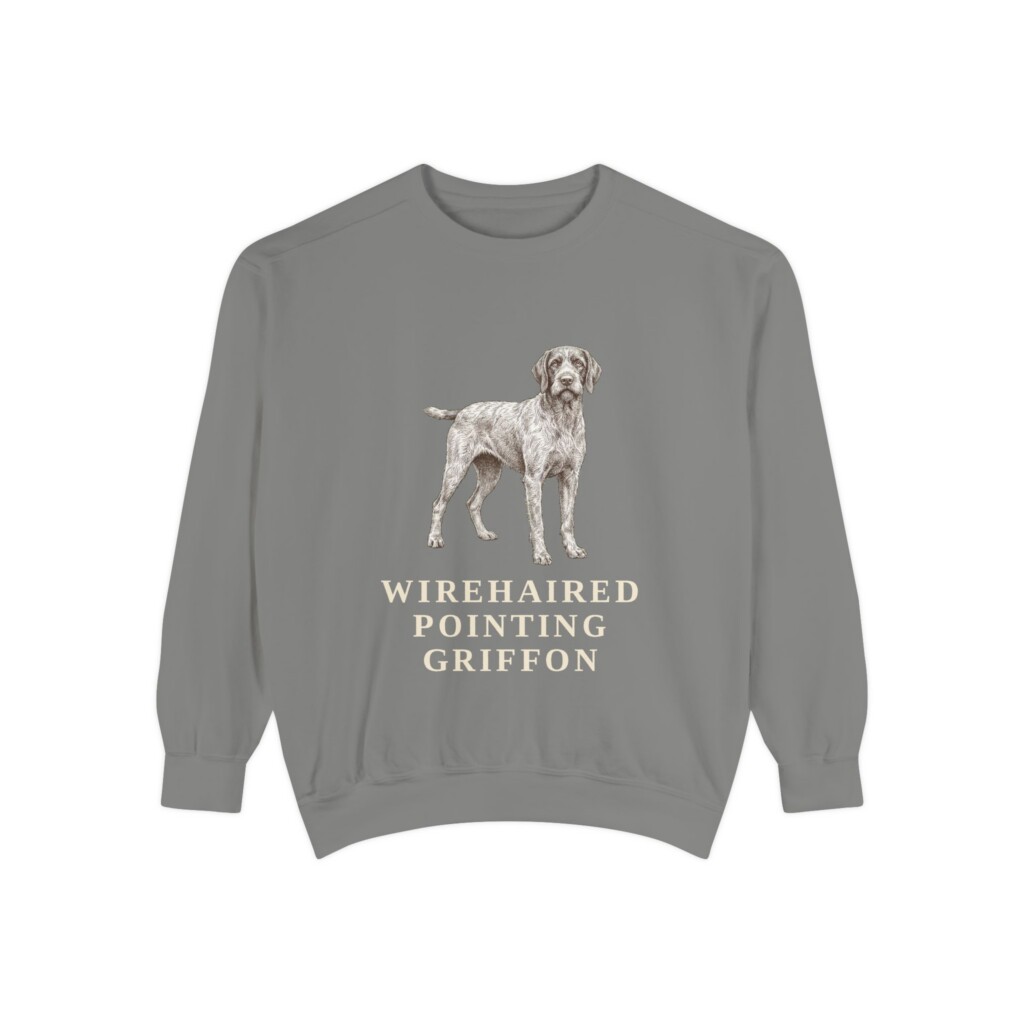 Wirehaired Pointing Griffon Sweatshirt, Vintage Dog Sketch Crewneck, Dog Lover Gift