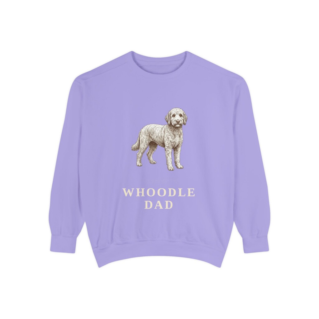 Whoodle Dad Sweatshirt, Vintage Dog Sketch Crewneck, Dog Dad Gift