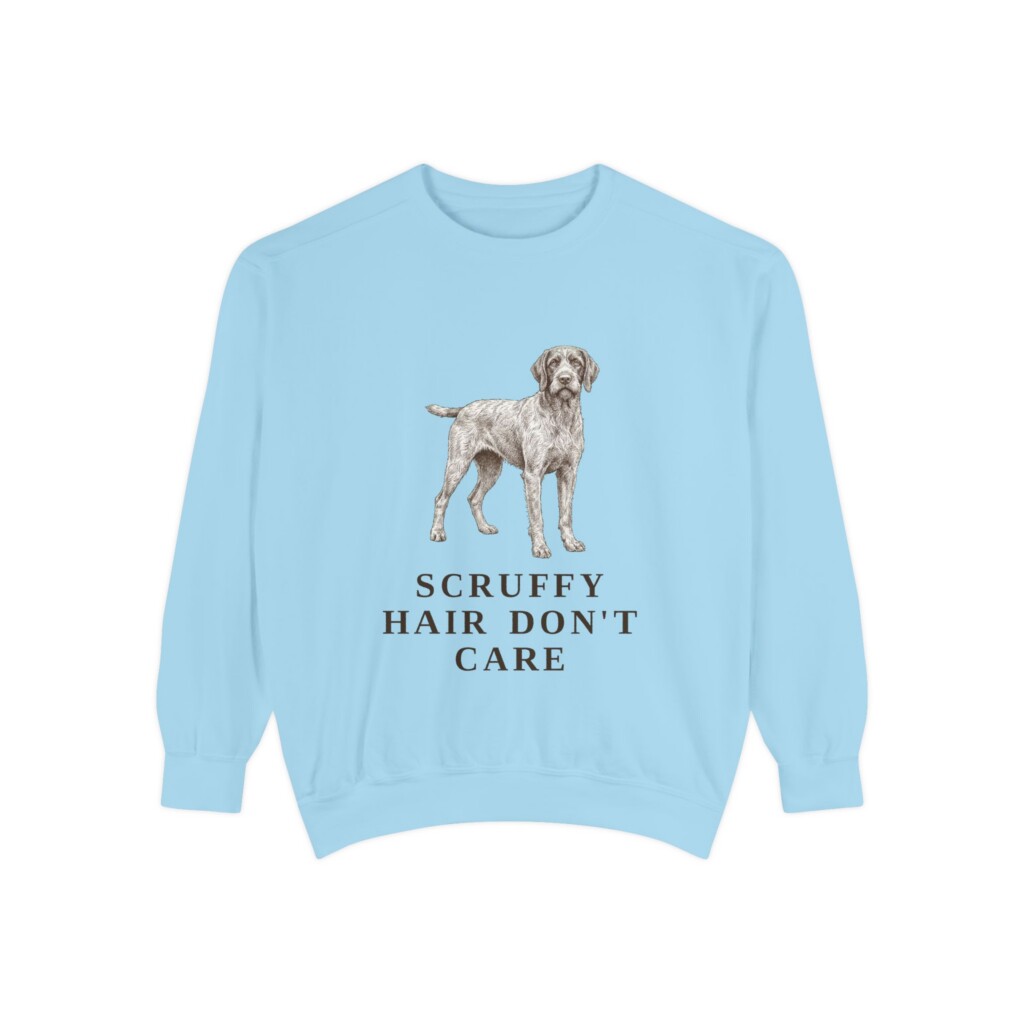 Wirehaired Pointing Griffon Humor Sweatshirt, Vintage Dog Sketch Crewneck, Dog Humor Gift