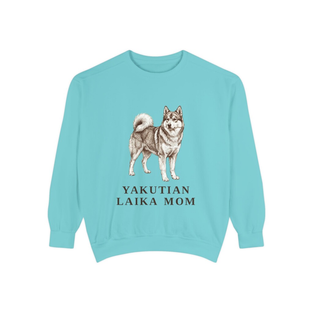 Yakutian Laika Mom Sweatshirt, Vintage Dog Sketch Crewneck, Dog Mom Gift