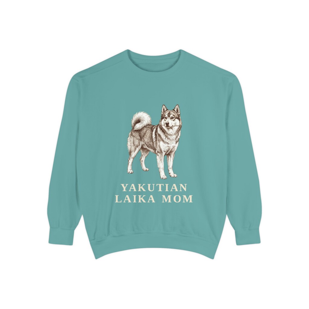 Yakutian Laika Mom Sweatshirt, Vintage Dog Sketch Crewneck, Dog Mom Gift