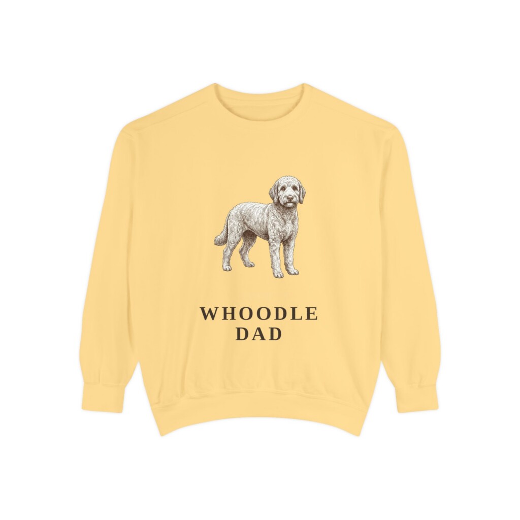 Whoodle Dad Sweatshirt, Vintage Dog Sketch Crewneck, Dog Dad Gift