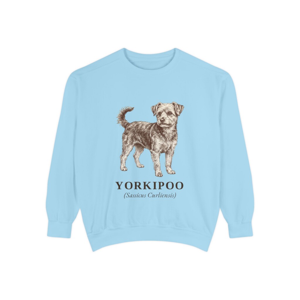 Yorkipoo Latin Sweatshirt, Vintage Dog Sketch Crewneck, Dog Latin Gift