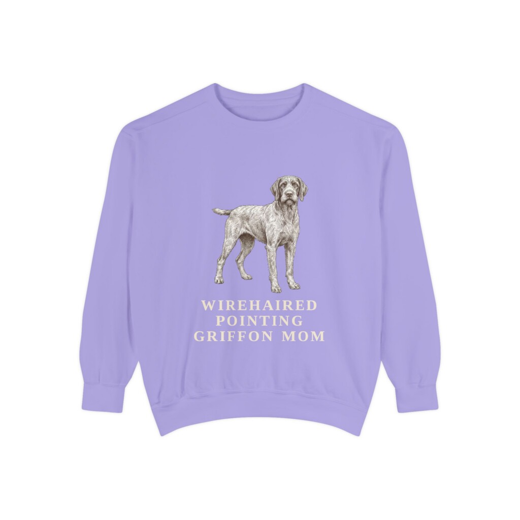 Wirehaired Pointing Griffon Mom Sweatshirt, Vintage Dog Sketch Crewneck, Dog Mom Gift