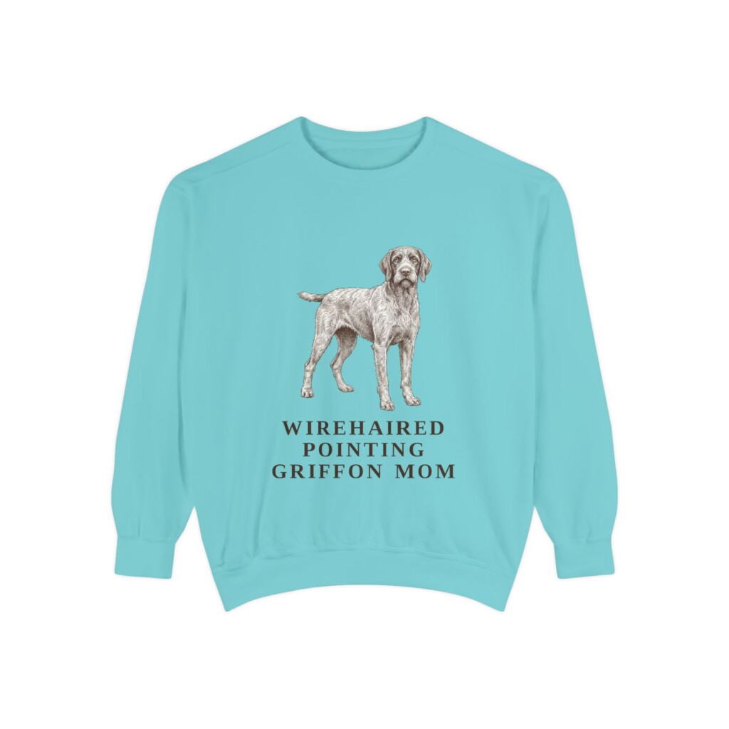 Wirehaired Pointing Griffon Mom Sweatshirt, Vintage Dog Sketch Crewneck, Dog Mom Gift
