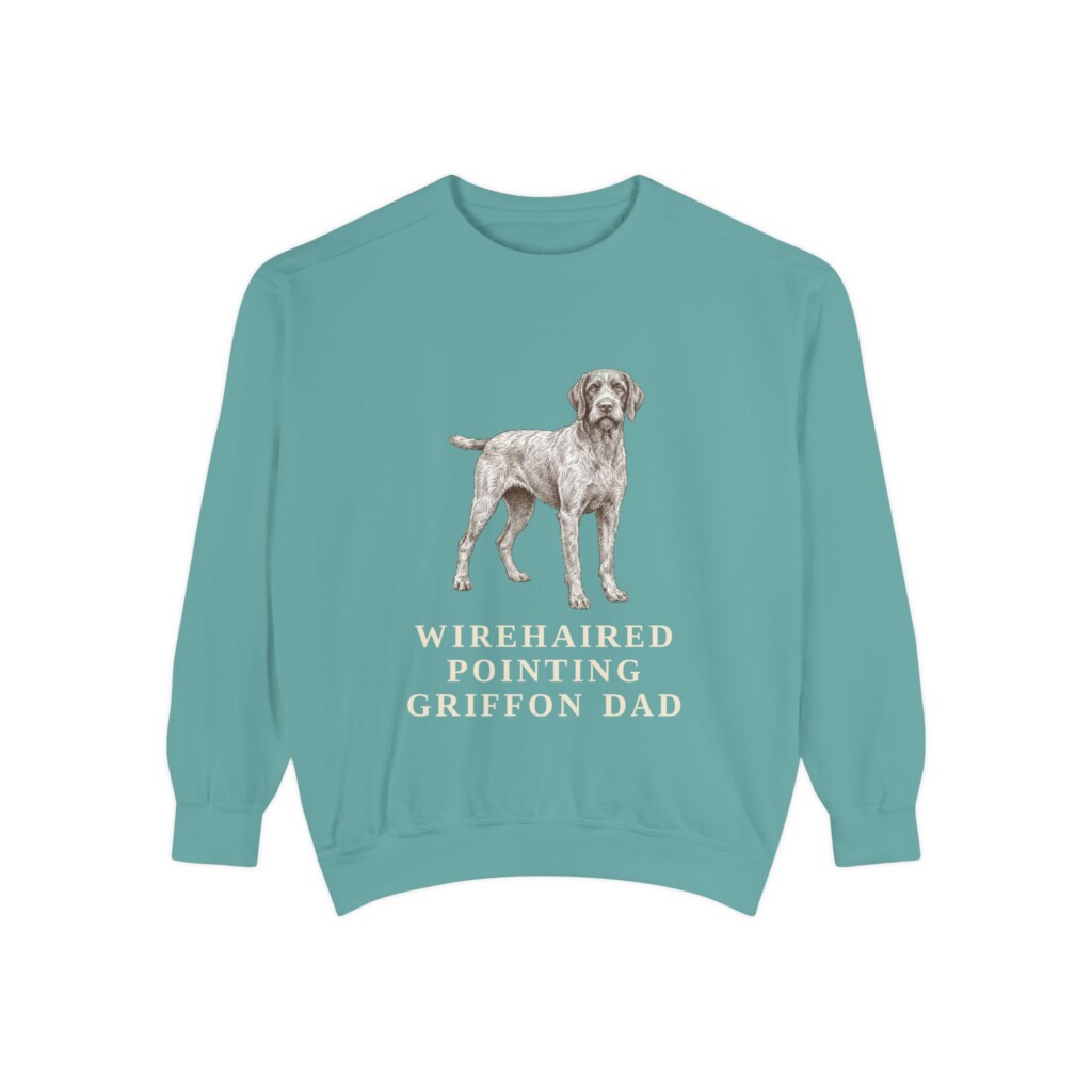Wirehaired Pointing Griffon Dad Sweatshirt, Vintage Dog Sketch Crewneck, Dog Dad Gift