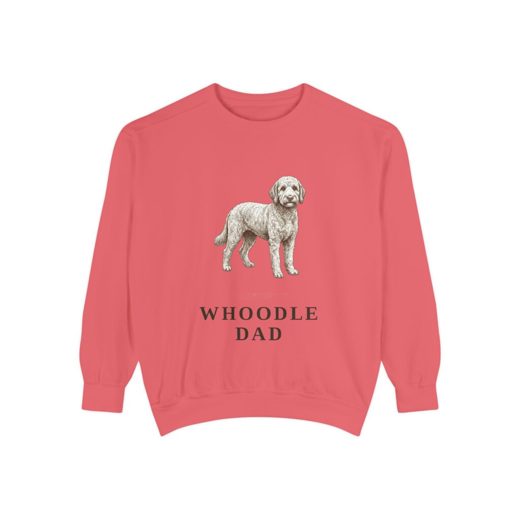 Whoodle Dad Sweatshirt, Vintage Dog Sketch Crewneck, Dog Dad Gift