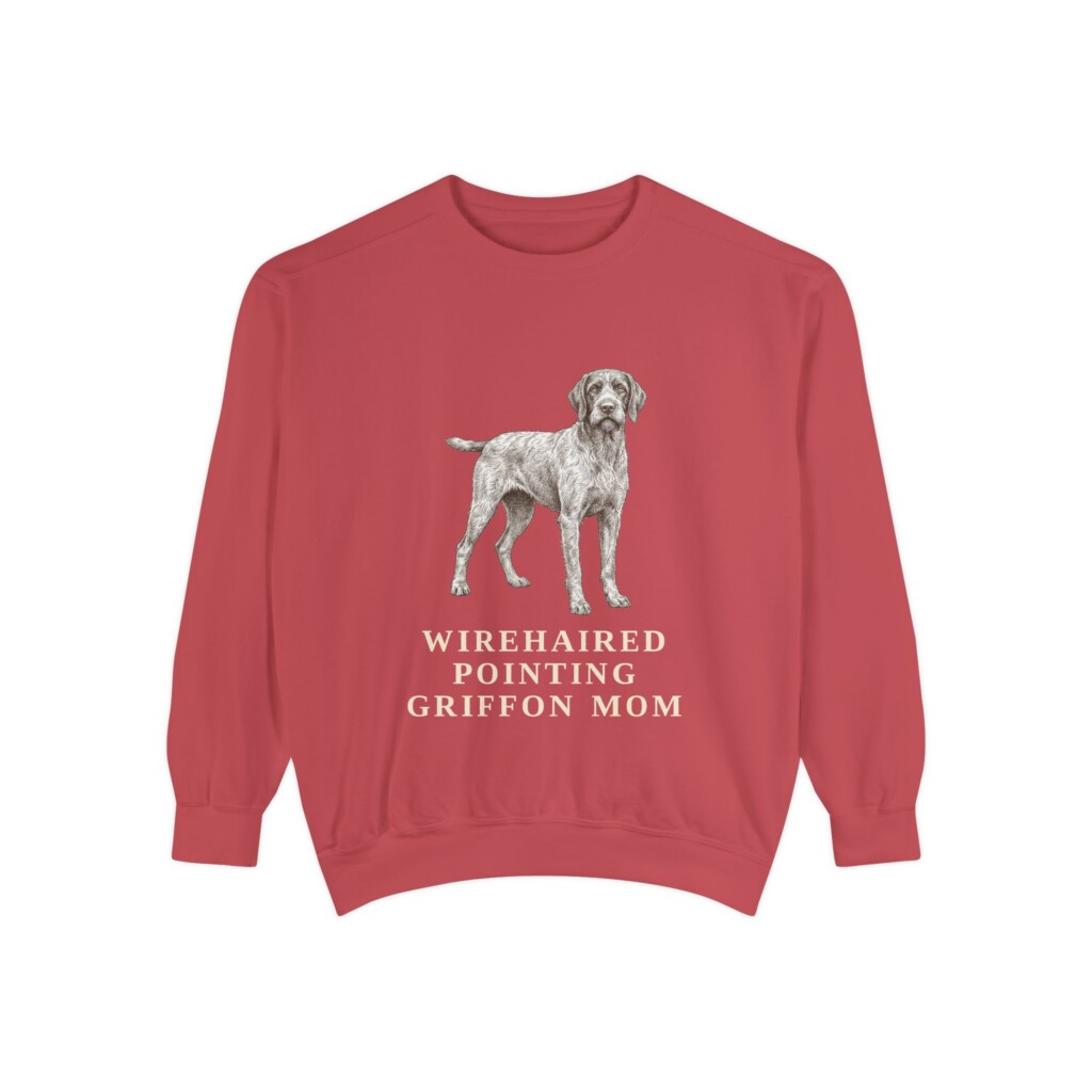 Wirehaired Pointing Griffon Mom Sweatshirt, Vintage Dog Sketch Crewneck, Dog Mom Gift