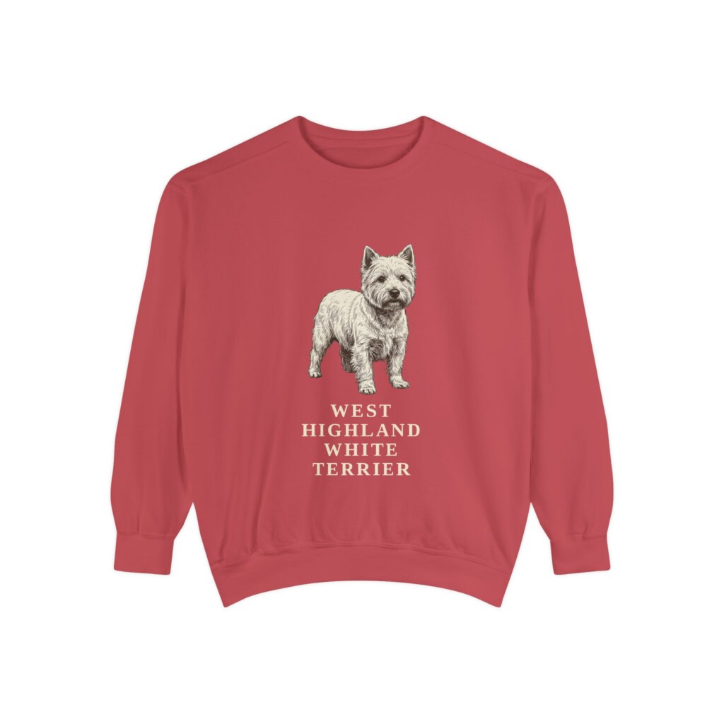 West Highland White Terrier Sweatshirt, Vintage Dog Sketch Crewneck, Dog Lover Gift