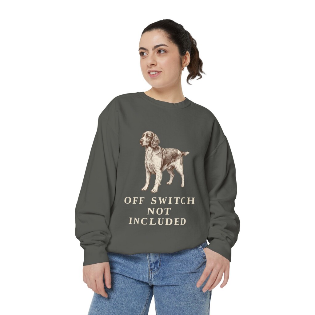 Welsh Springer Spaniel Humor Sweatshirt, Vintage Dog Sketch Crewneck, Dog Humor Gift