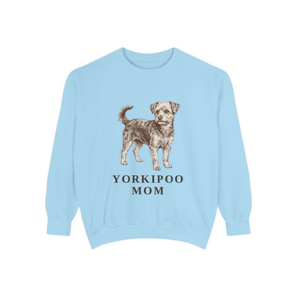 Yorkipoo Mom Sweatshirt, Vintage Dog Sketch Crewneck, Dog Mom Gift
